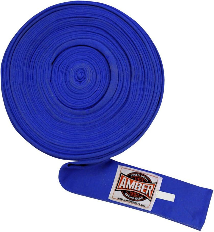 Amber Fight Gear Enhance Your Boxing Ring with a Durable 100% Knitted Polyester Rope Cover - Professional Look, for 1-inch Ropes, Easy Installation, 20 feet Blue