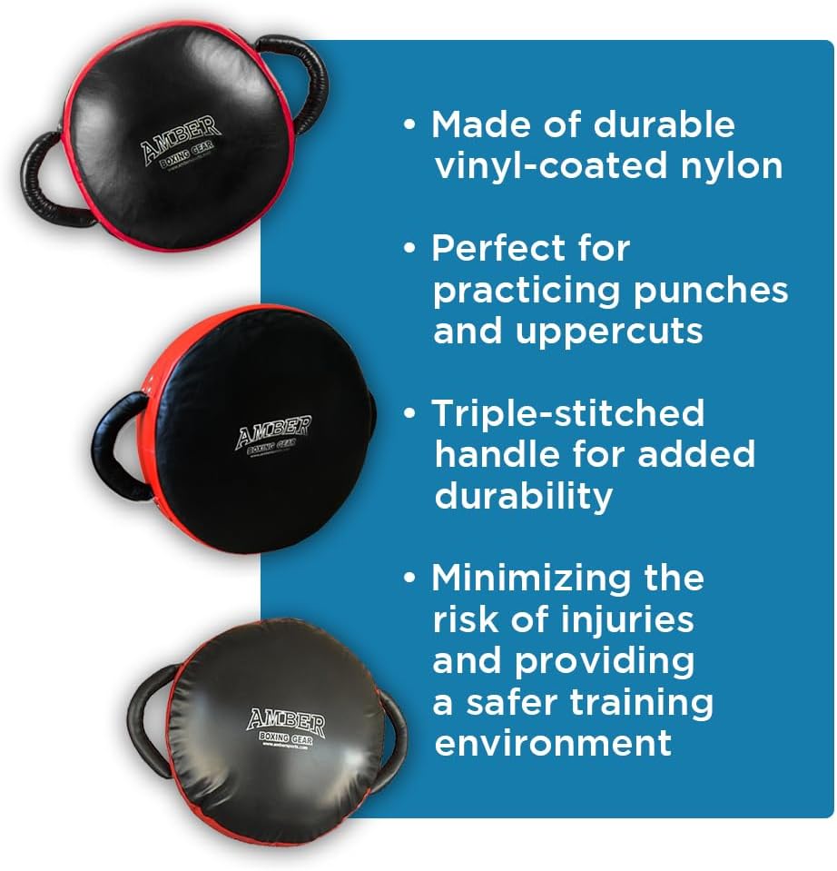 Amber Fight Gear Round Cushion Punch Shield - The Ultimate Training Companion with Unparalleled Durability and Exceptional Performance