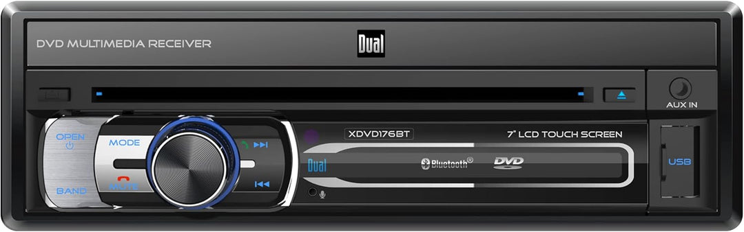Dual Electronics XDVD176BT 7-Inch Single-DIN in-Dash DVD/CD Receiver with Bluetooth