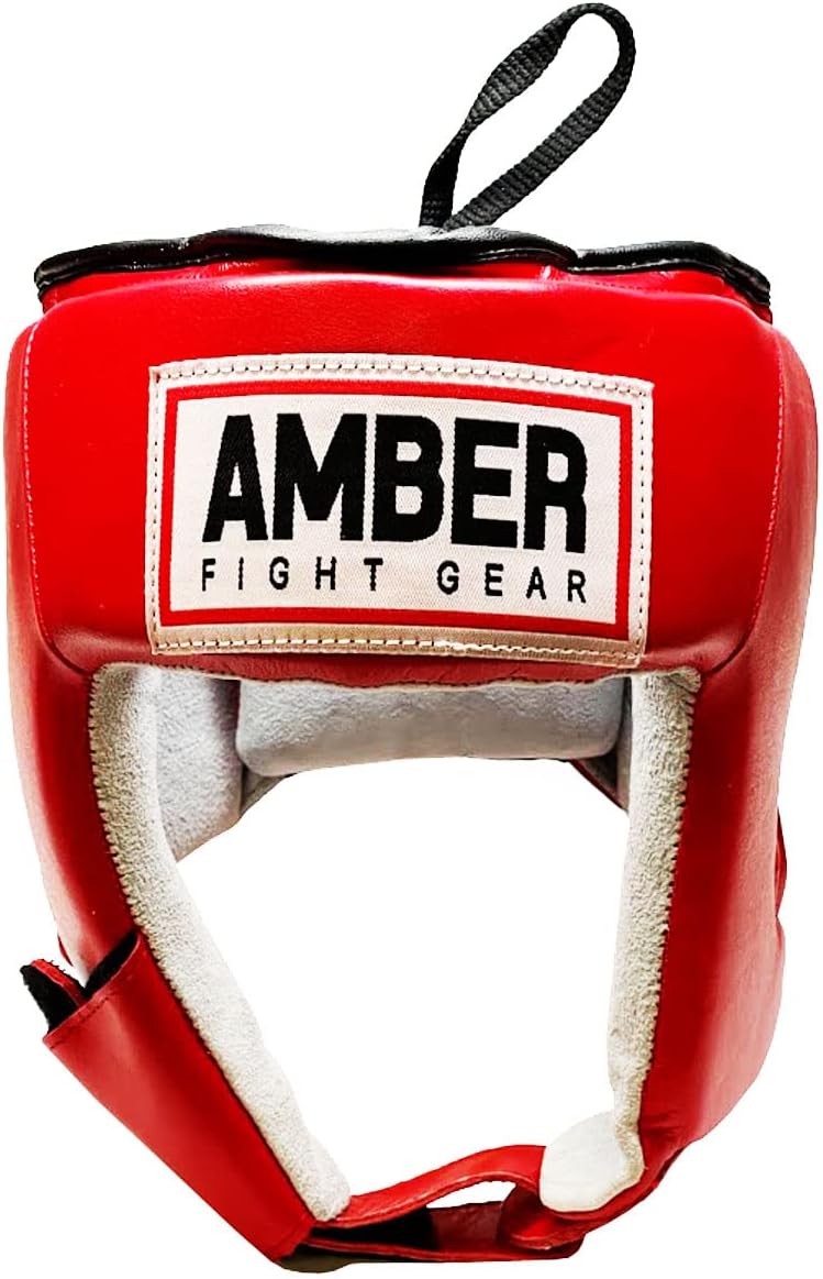USA Boxing Approved Amateur Classic Headgear - All Leather, No Cheek Protectors for Boxing, Muay Thai, MMA, Adjustable for Sparring, Training &amp; Competition for Adults &amp; Kids