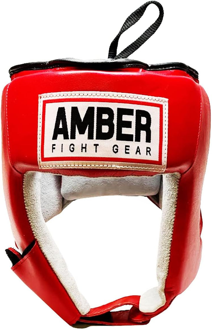 USA Boxing Approved Amateur Classic Headgear - All Leather, No Cheek Protectors for Boxing, Muay Thai, MMA, Adjustable for Sparring, Training &amp; Competition for Adults &amp; Kids