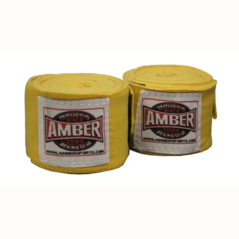 Amber Fight Gear Junior Elastic 120 Inch Handwraps, Safe, Breathable, Secure Fit for Boxing, Kickboxing, Muay Thai, and Martial Arts