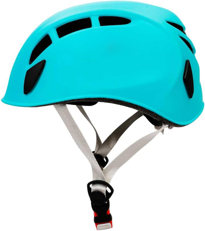 AMBER Climbing Helmet: Lightweight with headlamp attachments