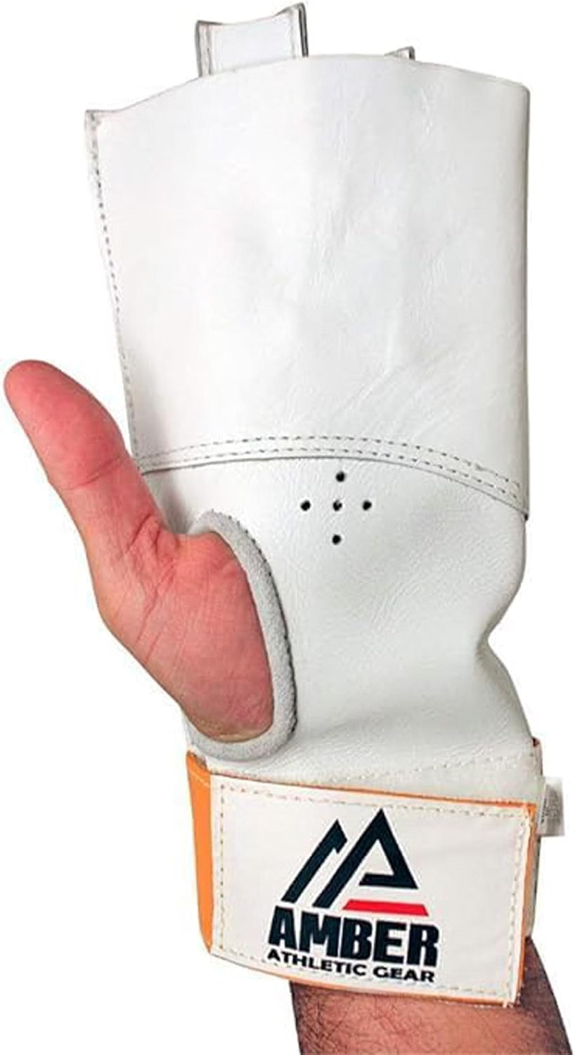 Amber Fight Gear Leather Hammer Throw Glove with Wrist Support