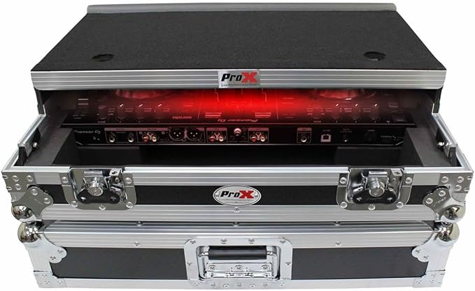 ProX XS-DDJSR2LT LED ATA Flight Case For Pioneer DDJ-SR2 DJ Controller with Laptop Shelf and LED