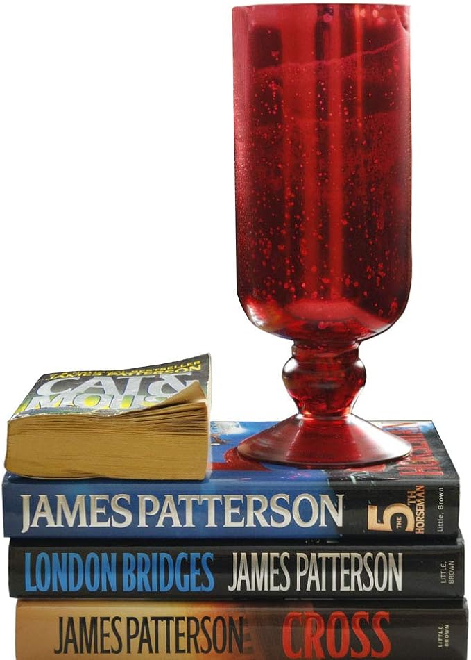 Garnet Collection Glass Hurricane Candle Holder - Deep Red with Gold Inlay for Elegant Table Decorations and Centerpieces - Ideal Wedding Gift and Romantic Accent D?cor (Set of 2, Small)