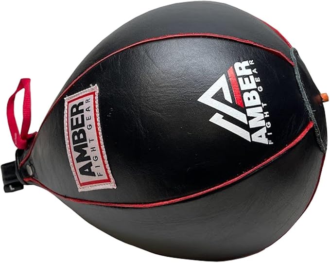 Genuine Leather Speed Bag for MMA, Muay Thai &amp; Boxing, Heavy-Duty Punching Ball for Training, Reflex &amp; Endurance, Reinforced Seams, Fast Rebound