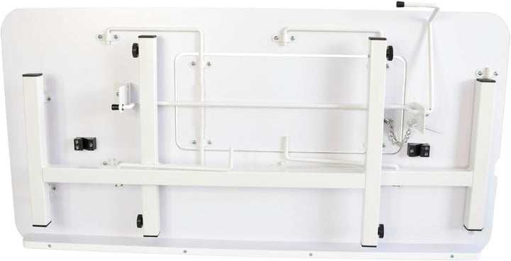 SewingRite SewStation 101 Portable Folding Sewing Table with Steel Legs, White - Perfect for Home, Office and Business