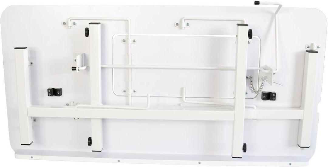 SewingRite SewStation 101 Portable Folding Sewing Table with Steel Legs, White - Perfect for Home, Office and Business