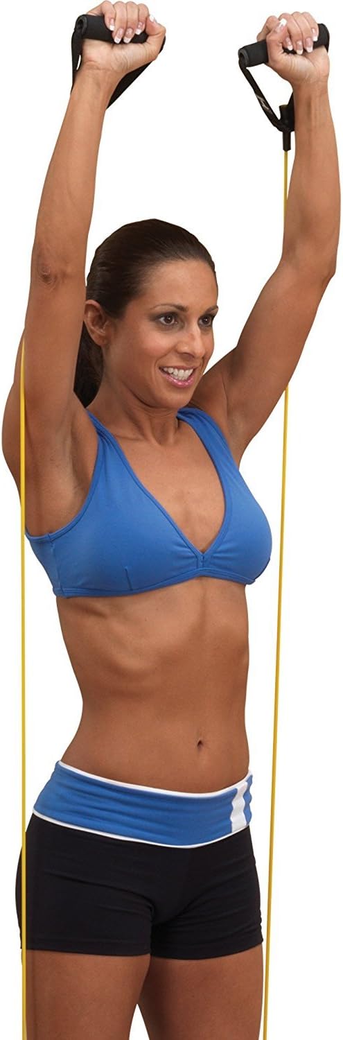 Body-Solid Tools BSTRT Resistance Tube Bands with Handles Very Light to Very Heavy