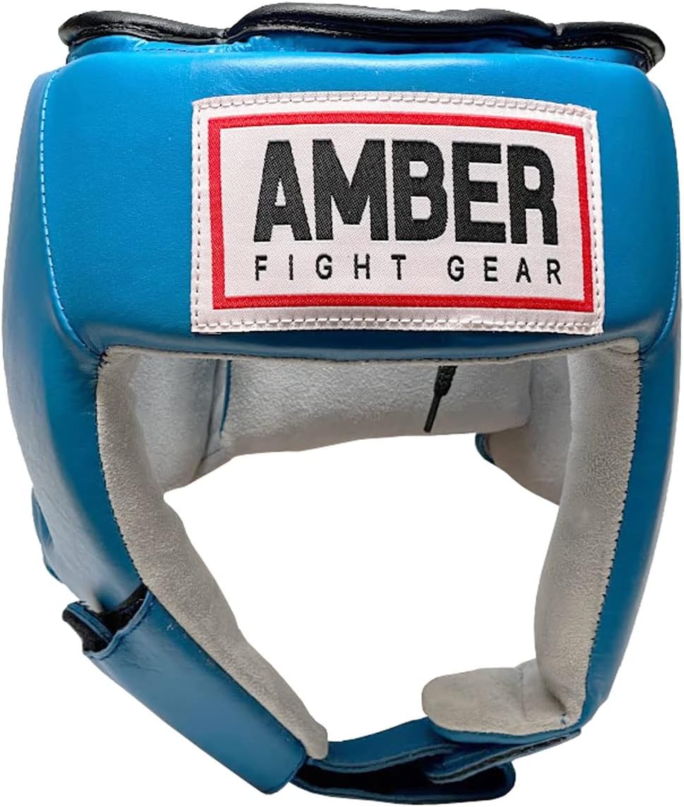 USA Boxing Approved Amateur Classic Headgear - All Leather, No Cheek Protectors for Boxing, Muay Thai, MMA, Adjustable for Sparring, Training &amp; Competition for Adults &amp; Kids