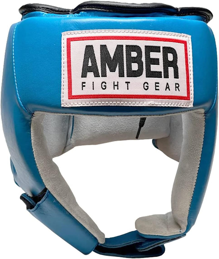 USA Boxing Approved Amateur Classic Headgear - All Leather, No Cheek Protectors for Boxing, Muay Thai, MMA, Adjustable for Sparring, Training &amp; Competition for Adults &amp; Kids