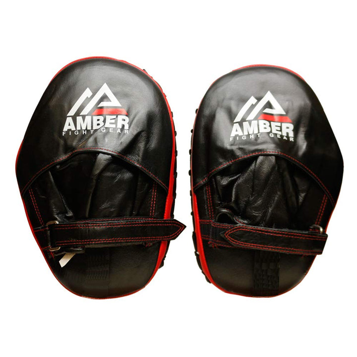 Genuine Leather Target Focus Punching Mitts for MMA, Kickboxing, Muay Thai &amp; Martial Arts Training | Shock-Absorbing, Lightweight, Durable with Adjustable Wrist Support &amp; Finger Cover