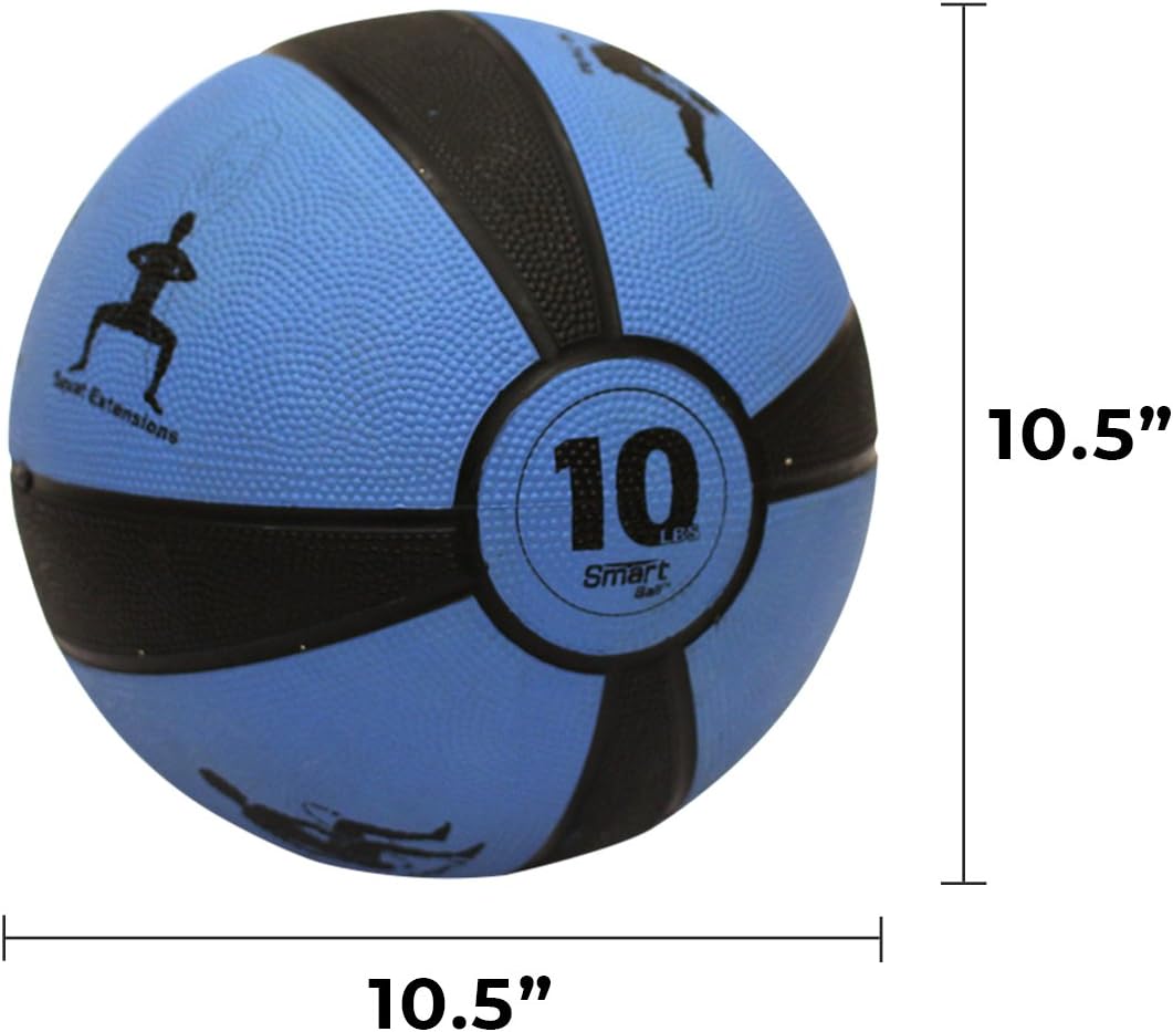 Prism Fitness 10 lb Smart Medicine Ball - Blue