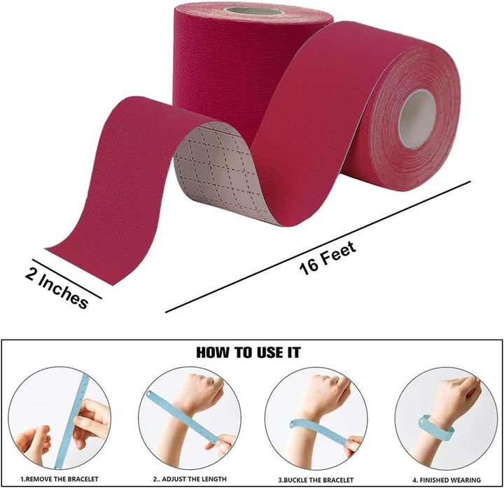 Ultimate Performance Kinesiology Tape: Support, Stabilize, and Recover Best for Athletes and Rehabilitation, 2" x 16ft Pink