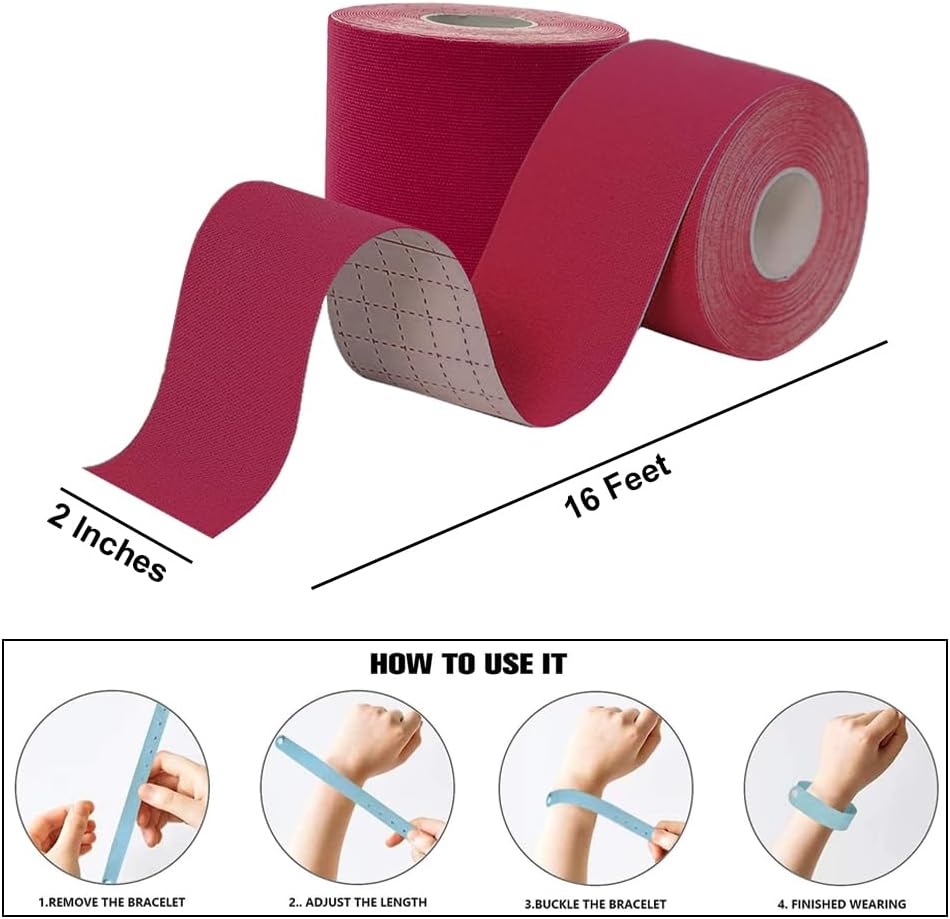 Ultimate Performance Kinesiology Tape: Support, Stabilize, and Recover Best for Athletes and Rehabilitation, 2" x 16ft Pink