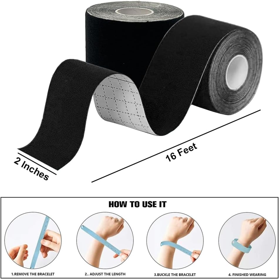 Ultimate Performance Kinesiology Tape: Support, Stabilize, and Recover Best for Athletes and Rehabilitation, 2" x 16ft Black