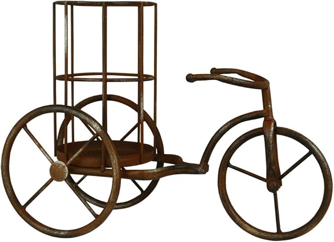 LIVEVIE Classic Vintage Bike Delivery Style Wine Rack Freestanding Single Bottle Holder Bike Shaped Wine Organizer Stand Elegant D?cor for Countertop, Tabletop, Home, Office