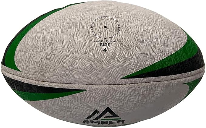 Amber Fight Gear Competition Rugby Ball Non-Slip Surface, All-Weather Durability, Size 4 for Versatile Play &amp; Training