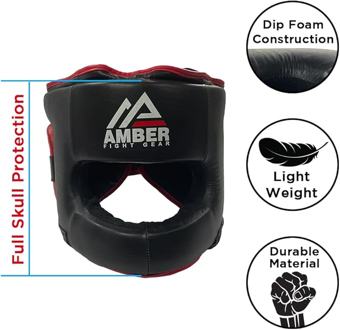 Ultimate All-Leather Face-Saver Headgear, Enhanced Comfort, Advanced Face Bar Protection, Secure Fit, and Shock-Absorbing Padding for MMA, Boxing, Kickboxing, and Martial Arts Training