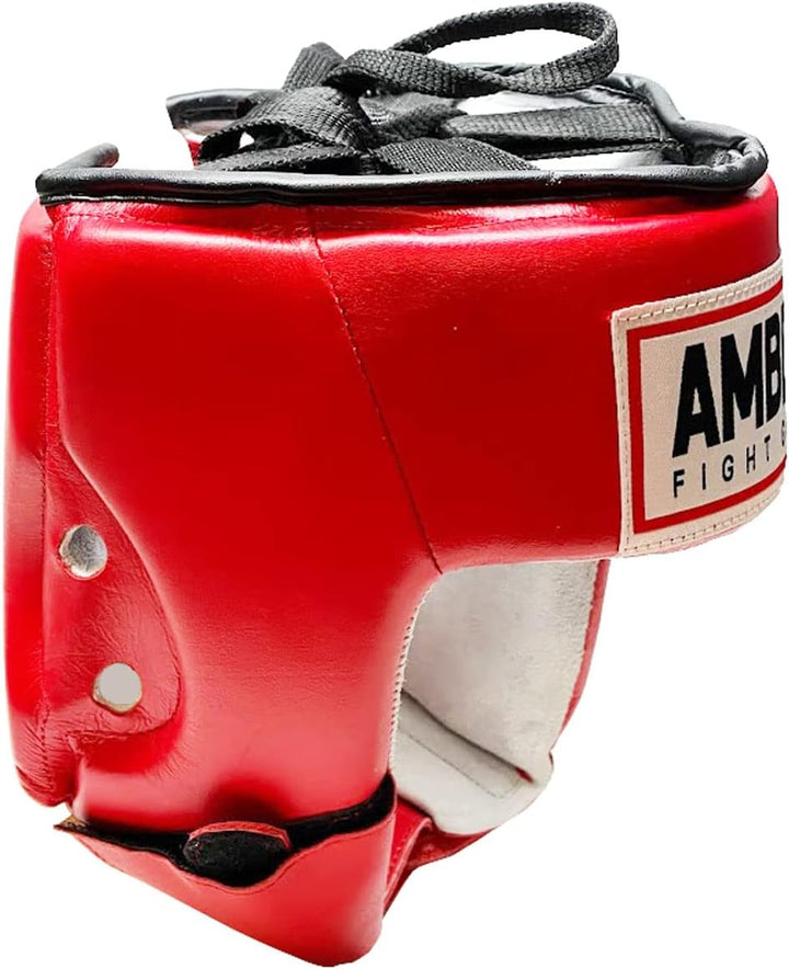 USA Boxing Approved Amateur Classic Headgear - All Leather, No Cheek Protectors for Boxing, Muay Thai, MMA, Adjustable for Sparring, Training &amp; Competition for Adults &amp; Kids