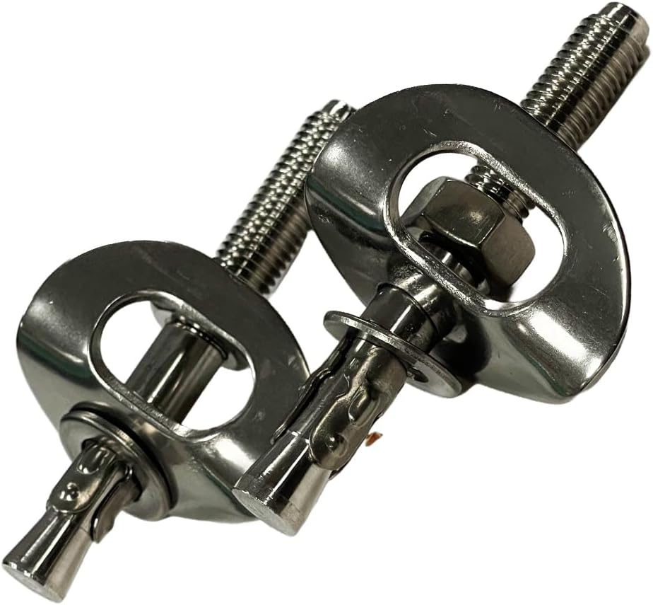 Heavy-Duty Climbing Holds Anchor Set - 2PCS, 12MM Bolt/30KN Stainless Steel, Anti-Flip Design for Secure Climbing, Indoor &amp; Outdoor Use, 3000KG Capacity, Versatile for Training &amp; Mountaineering
