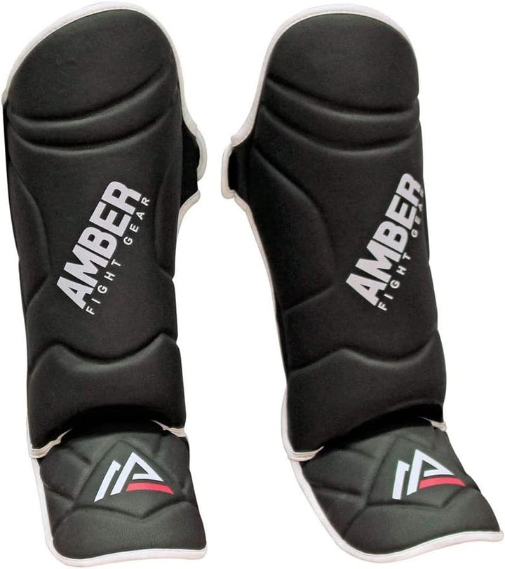 Centurion Muay Thai Shin and Instep Guards, High-Density Foam Protection, Skintex Leather, Adjustable Straps, Lightweight &amp; Durable for MMA, Kickboxing, Muay Thai, and Taekwondo