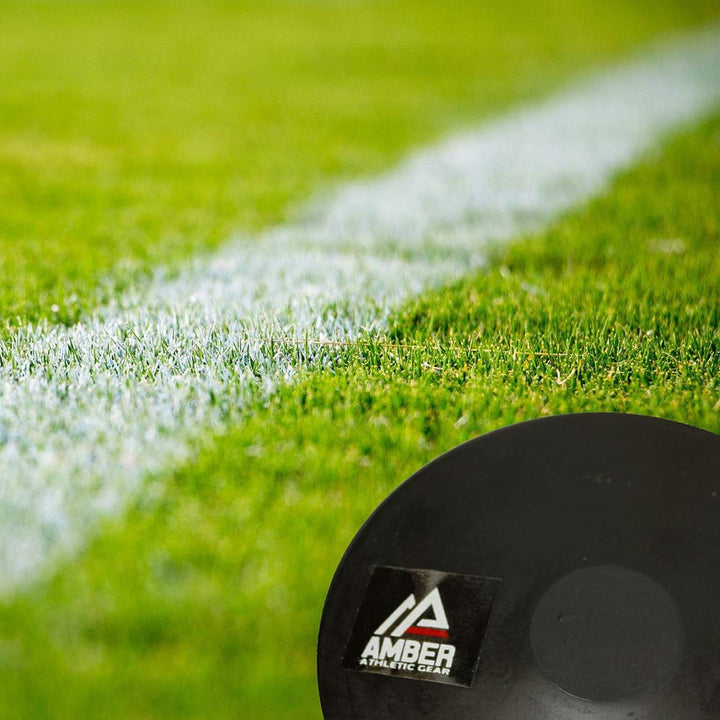 Amber Fight Gear Robust Rubber Discus Durable Training Tool for Beginners &amp; High School Athletes, Floor-Safe Design