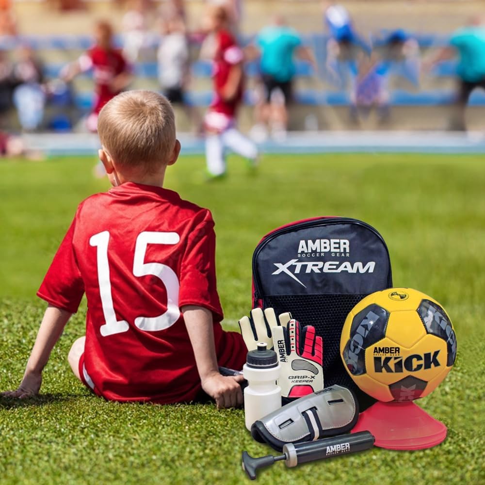 Junior Soccer Training Set: Comprehensive Gear for Young Players (7 Pi – Amber Sports
