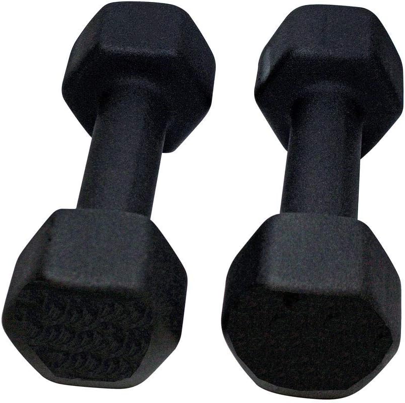 Neoprene Dumbbell for Strength Training, Muscle Toning, and Rehab, Non-Slip Grip, Anti-Roll Design