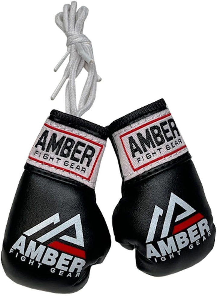 Black mini boxing glove replicas for car decor and gifts
