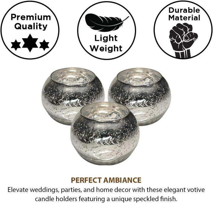 Champagne Collection Etched Glass Diamond Shaped Votive, Handmade Glass Votive Candle Holders for Weddings and Home Decor (Set of 3), Medium