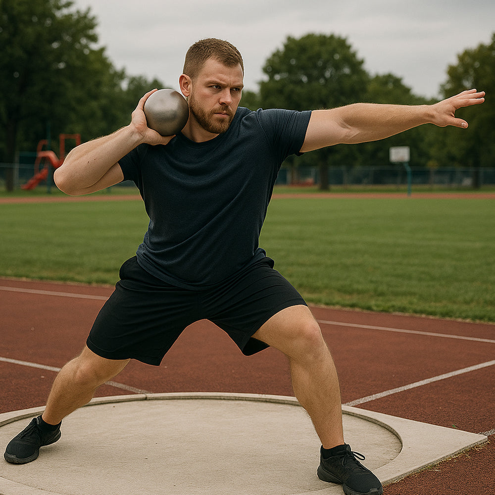 Amber Fight Gear IAAF Certified Stainless Steel Shot Put, Precision Calibrated, Machine Finished for Superior Grip, Competition Ready - Available in 4kg, 12lb, 6kg, 16lb Sizes