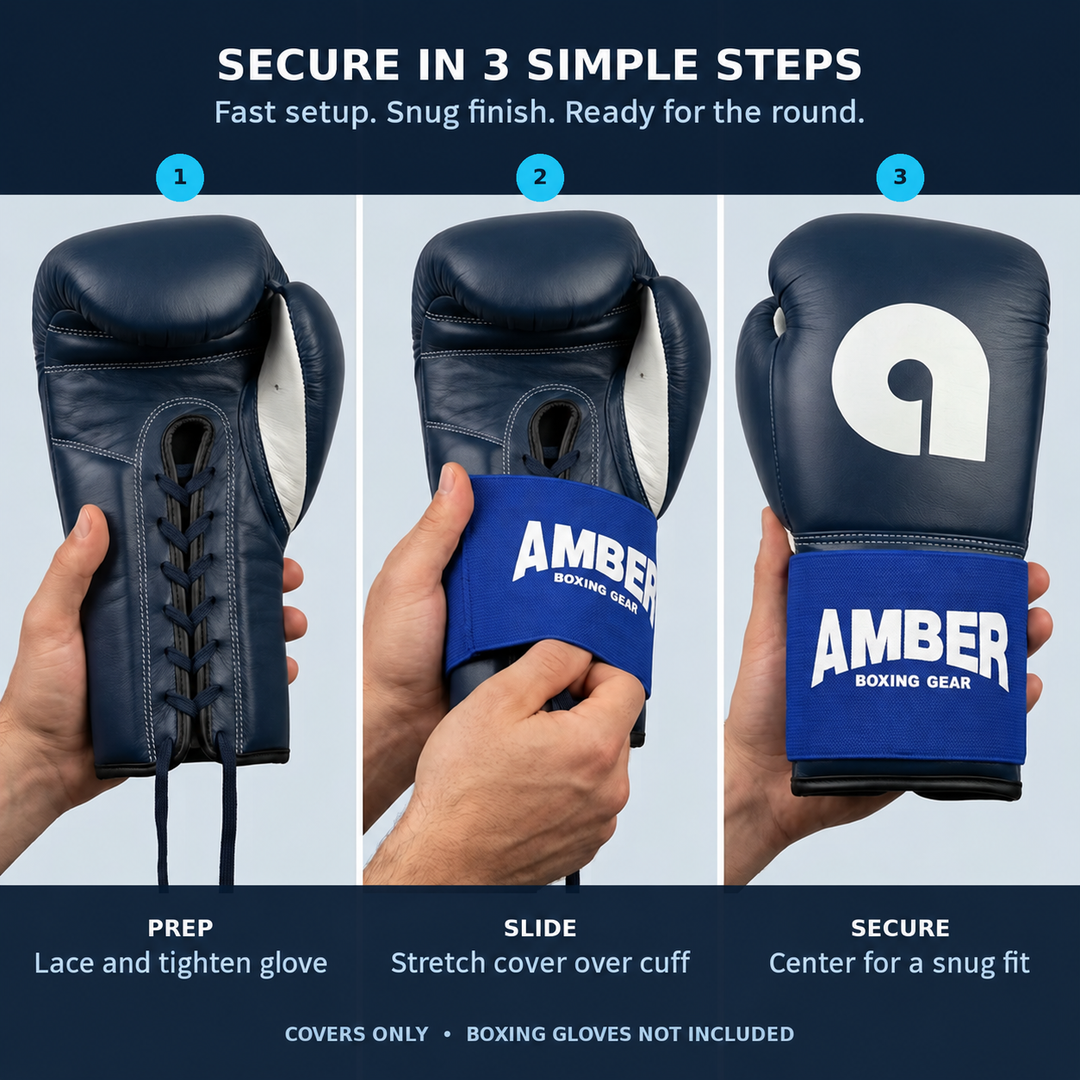Boxing Lace Covers Secure Fit Stability and Style Enhance Glove Performance Reduce Movement for Training and Competition Gloves Not Included