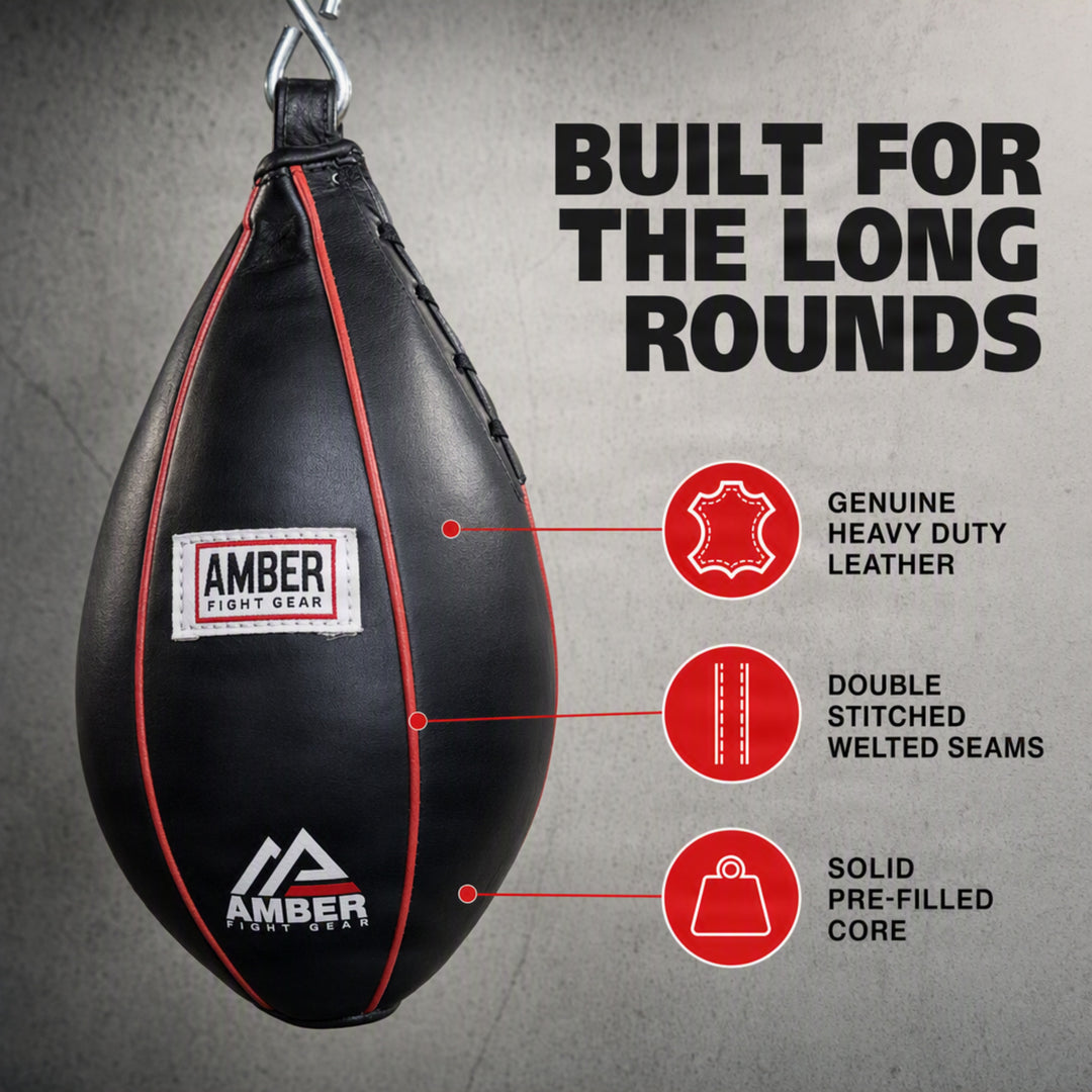Amber Fight Gear Maize Ball Slip Ball for Boxing Kickboxing Muay Filled with Hanging Chain 5 inch  x 9 inch