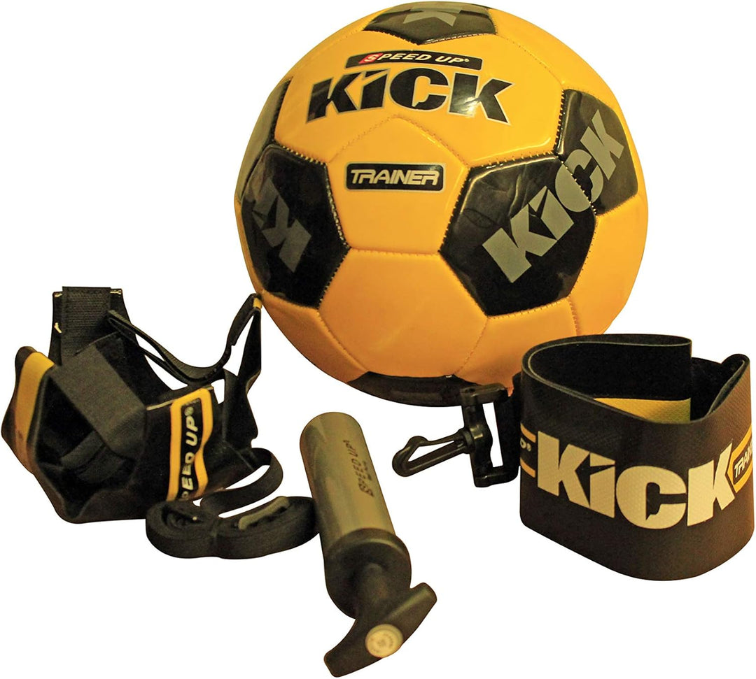 Amber Fight Gear Soccer Football Kick Throw Solo Trainer Practice Training Aide with Adjustable Waist Belt - Fits Ball Size 3, 4, and 5