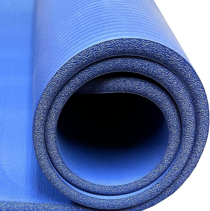 Premium 1/2-Inch Extra Thick Exercise Yoga Mat, Non-Slip Anti-Tear, Carry Strap, Indoor &amp; Outdoor Fitness Mat, 71? Long 24? Wide