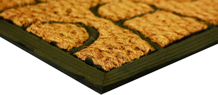 LIVEVIE Brickhouse Front Door Mat, Stylish Low-Profile Doormat for Indoor/Outdoor Entrance, Welcome Mat
