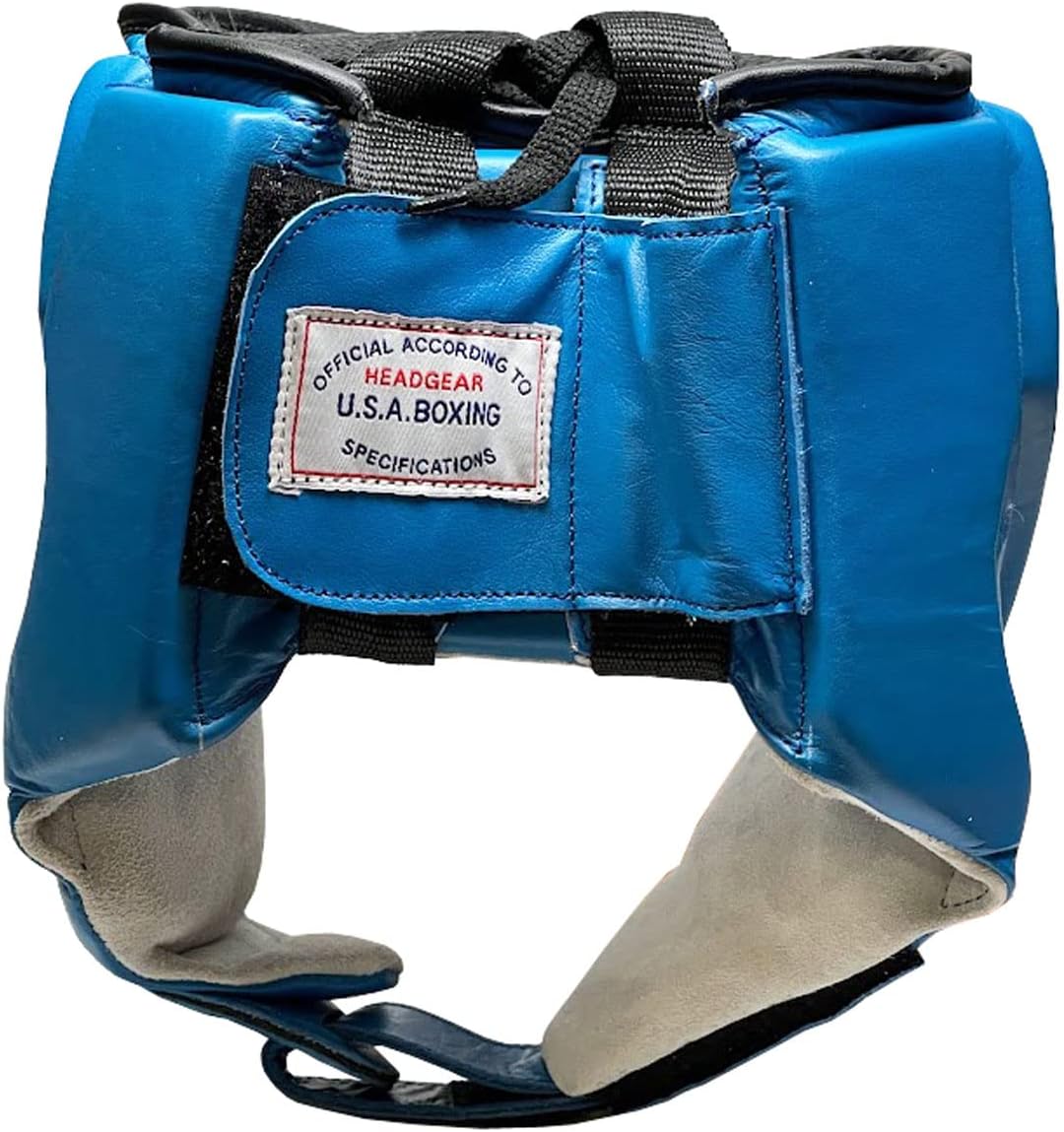 USA Boxing Approved Amateur Classic Headgear - All Leather, No Cheek Protectors for Boxing, Muay Thai, MMA, Adjustable for Sparring, Training &amp; Competition for Adults &amp; Kids