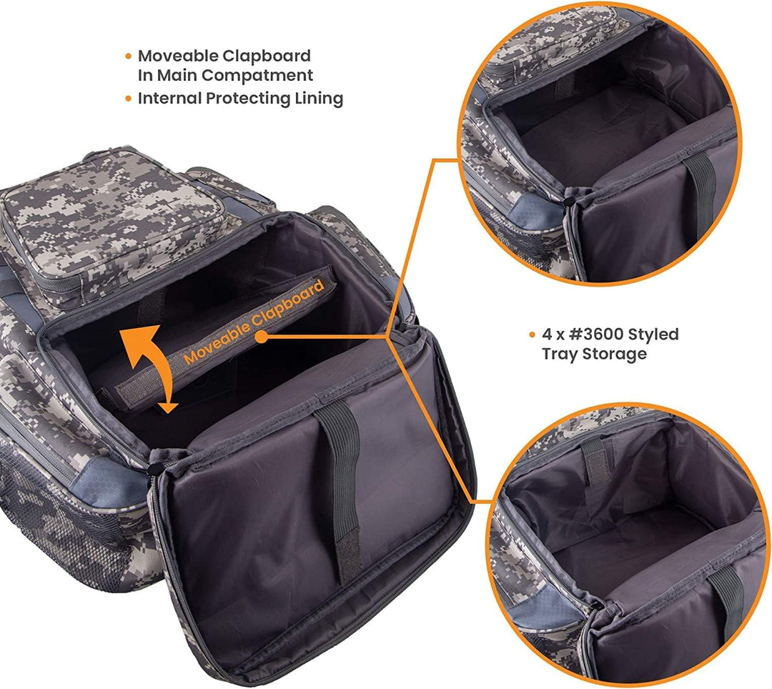 Amber Sporting Goods Fishing Backpack Waterproof Tackle Bag with Protective Rain Cover Includes 4 Tackle Boxes Stainless Steel Fishing Pliers and Lanyard