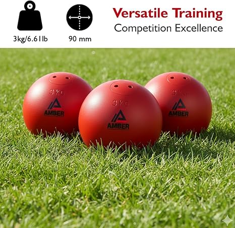 Amber Fight Gear Precision Performance Iron Shot Put Versatile Training and Competition Excellence with Sturdy Cast Iron Build and Durable Polyurethane Coating