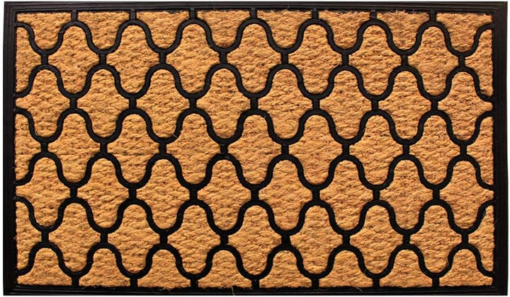 LIVEVIE Lattice Front Door Mat, Stylish Low-Profile Doormat for Indoor/Outdoor Entrance, Welcome Mat