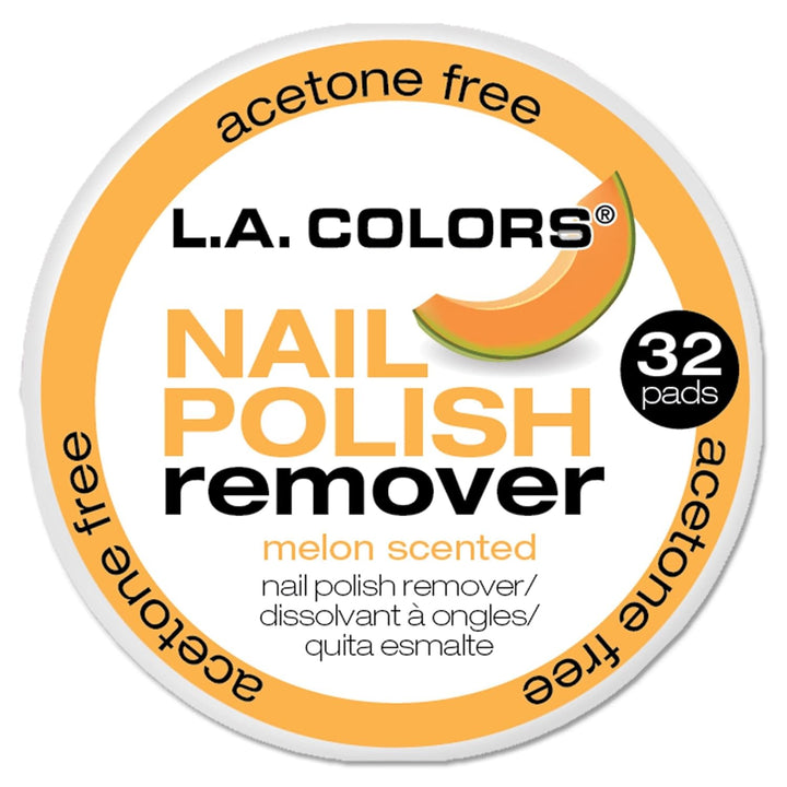 L.A. COLORS Polish Remover Pads, Melon Scent CNR965