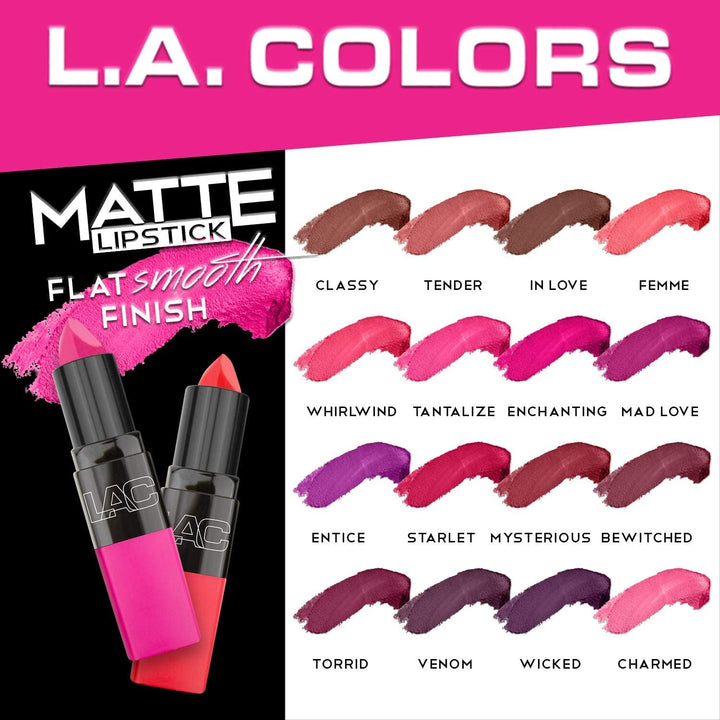 L.A. COLORS Matte Lipstick, Starlet CML470