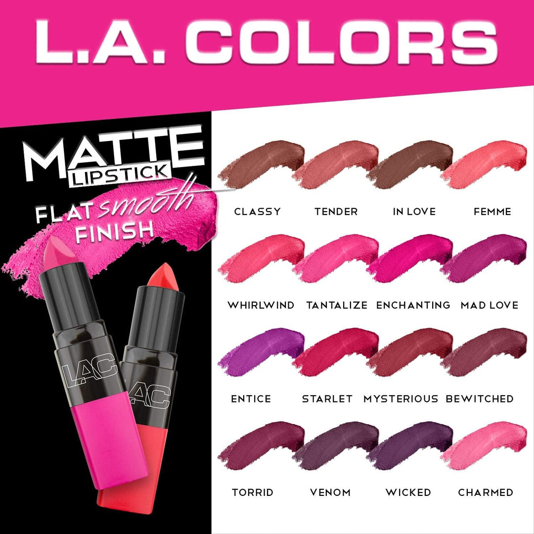 L.A. COLORS Matte Lipstick, Starlet CML470