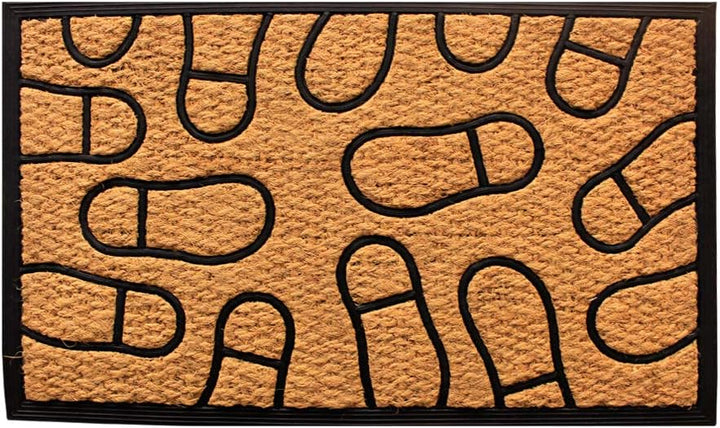 LIVEVIE Brickhouse Front Door Mat, Stylish Low-Profile Doormat for Indoor/Outdoor Entrance, Welcome Mat