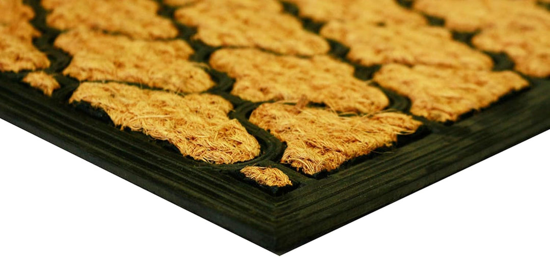 LIVEVIE Lattice Front Door Mat, Stylish Low-Profile Doormat for Indoor/Outdoor Entrance, Welcome Mat