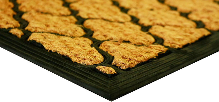 LIVEVIE Lattice Front Door Mat, Stylish Low-Profile Doormat for Indoor/Outdoor Entrance, Welcome Mat