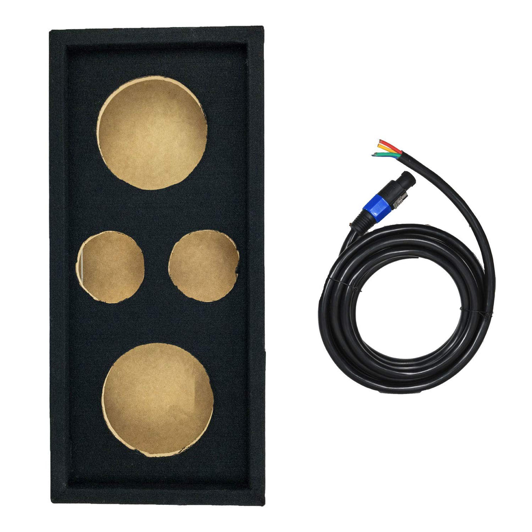 Q Power Car Audio Subwoofer Enclosure Box Chuchero for 8 Inch Mids and 3Inch Tweeters