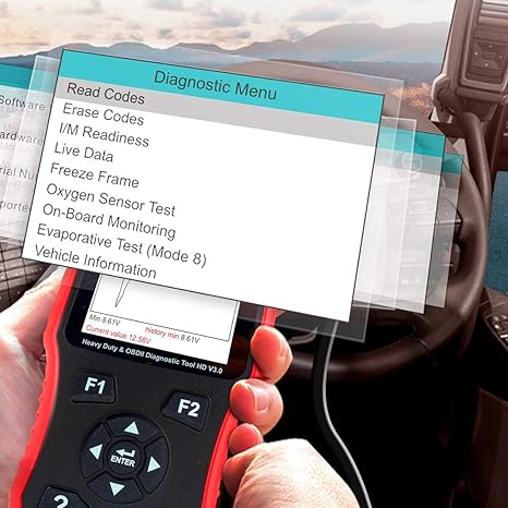 HD V3.0 Heavy Duty Diesel Truck Diagnostic Scanner Tool Code Reader for Freightliner Cummins - Comprehensive Diagnostic Capabilities
